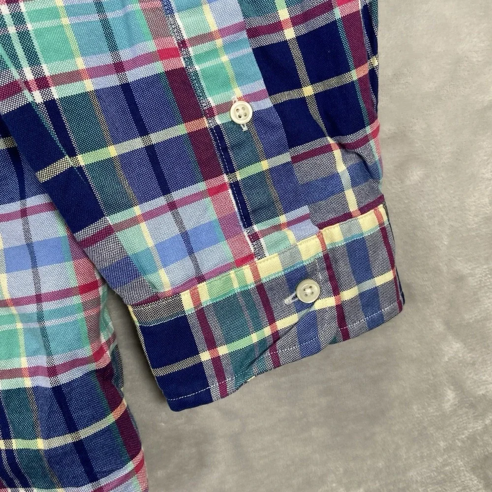Ralph Lauren Shirt Mens 4XB Button Down Flesh Pony Plaid Oxford Big Tall Casual